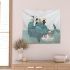 little little whale Wall Tapestry Gallery Image 2