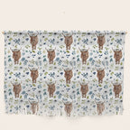 Highland Cow, Highland Cows with Flowers, Flower Crown, Floral Print, Watercolor Wall Hanging Gallery Image 1
