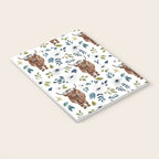Highland Cow, Highland Cows with Flowers, Flower Crown, Floral Print, Watercolor Notebook Gallery Image 3