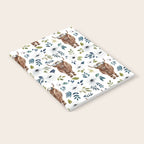 Highland Cow, Highland Cows with Flowers, Flower Crown, Floral Print, Watercolor Notebook Gallery Image 2