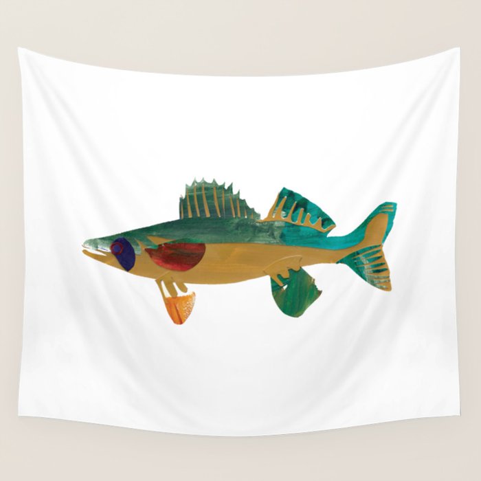 Walleye Wall Tapestry Gallery Image 1