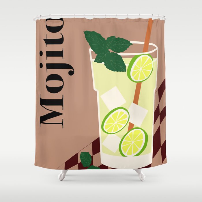 Mojito Cocktail Shower Curtain Gallery Image 1