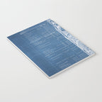 Apollo 11 Saturn V Blueprint in High Resolution (light blue) Notebook Gallery Image 3