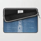 Apollo 11 Saturn V Blueprint in High Resolution (light blue) Laptop Sleeve Gallery Image 2
