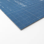 Apollo 11 Saturn V Blueprint in High Resolution (light blue) Welcome Mat Gallery Image 2