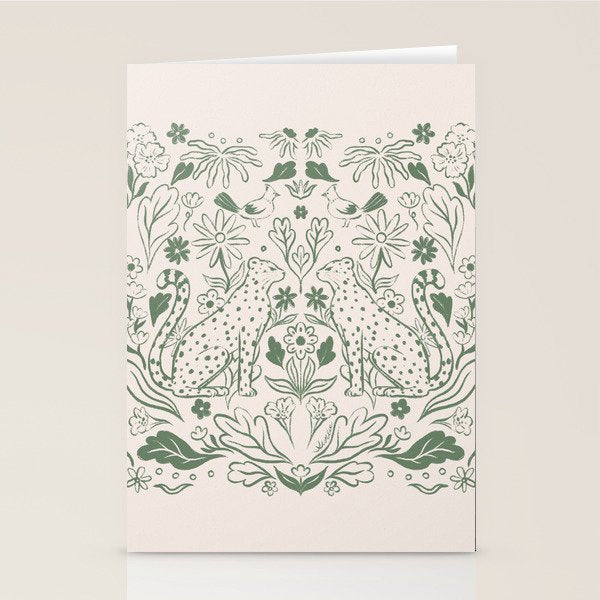 All About Balance Lines (olive) Stationery Card Gallery Image 1