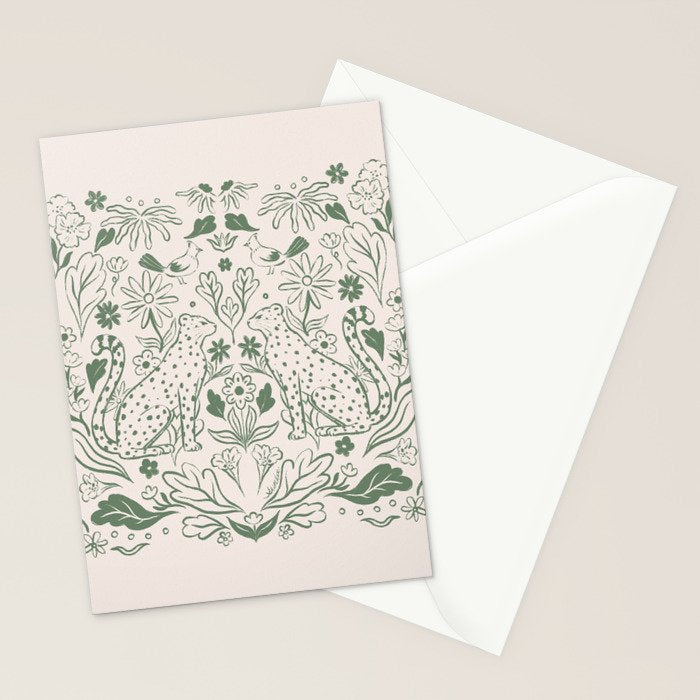 All About Balance Lines (olive) Stationery Card Gallery Image 2