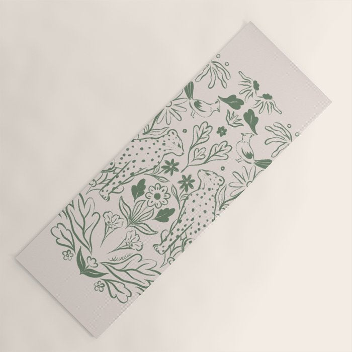 All About Balance Lines (olive) Yoga Mat Gallery Image 1