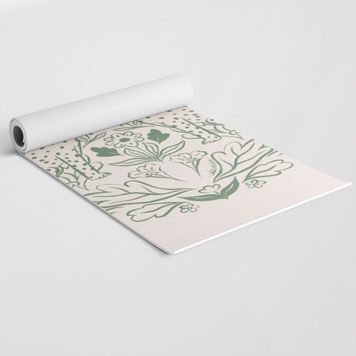 All About Balance Lines (olive) Yoga Mat Gallery Image 2