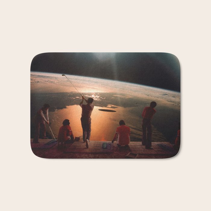 Golfers In Space Bath Mat Gallery Image 1