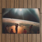 Golfers In Space Outdoor Rug Gallery Image 1