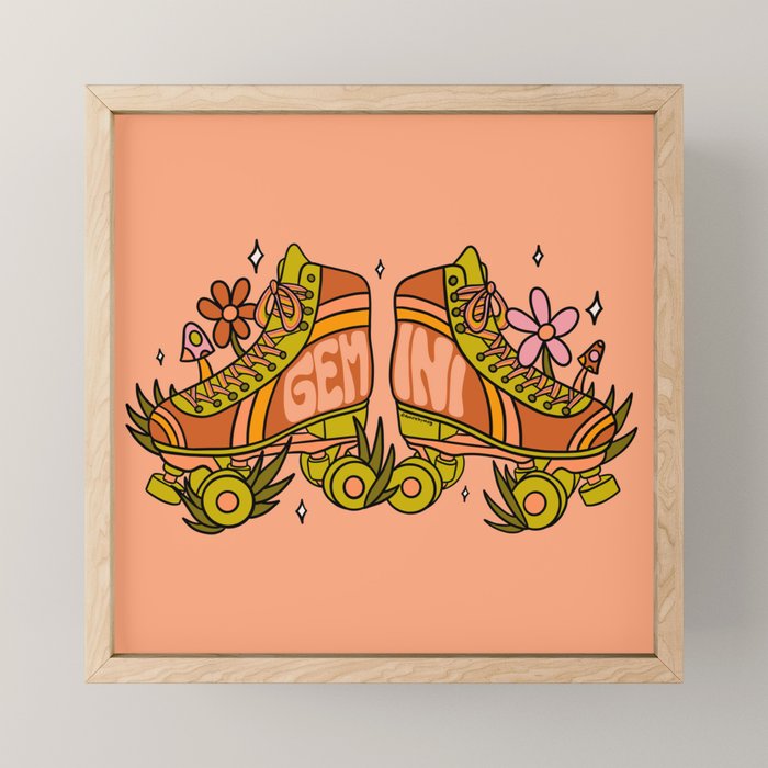 Gemini Roller Skate Mini Art Print Gallery Image 1