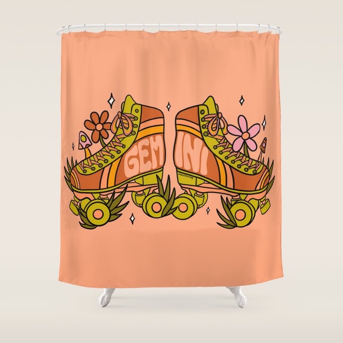 Gemini Roller Skate Shower Curtain Gallery Image 1