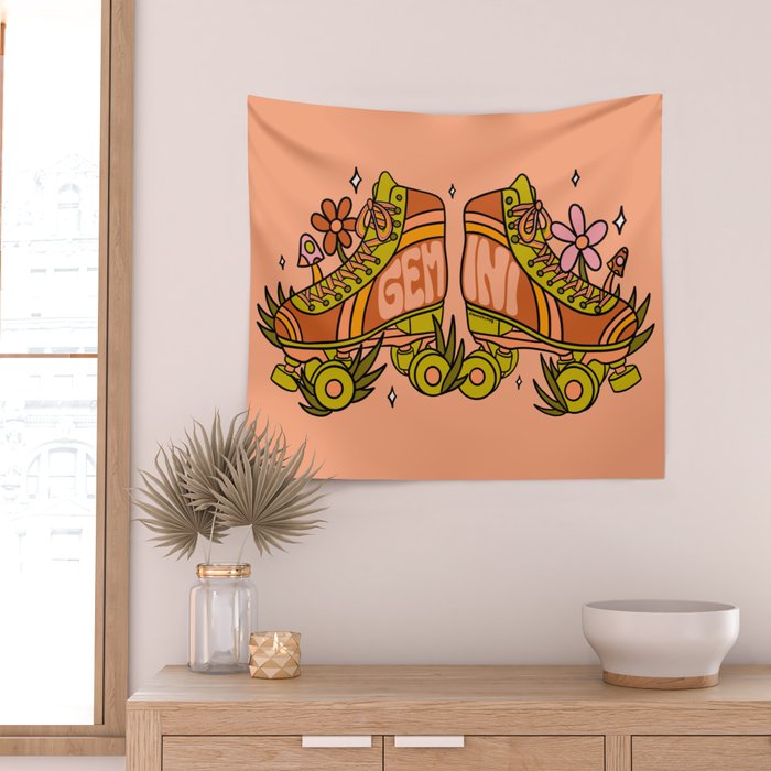 Gemini Roller Skate Wall Tapestry Gallery Image 2