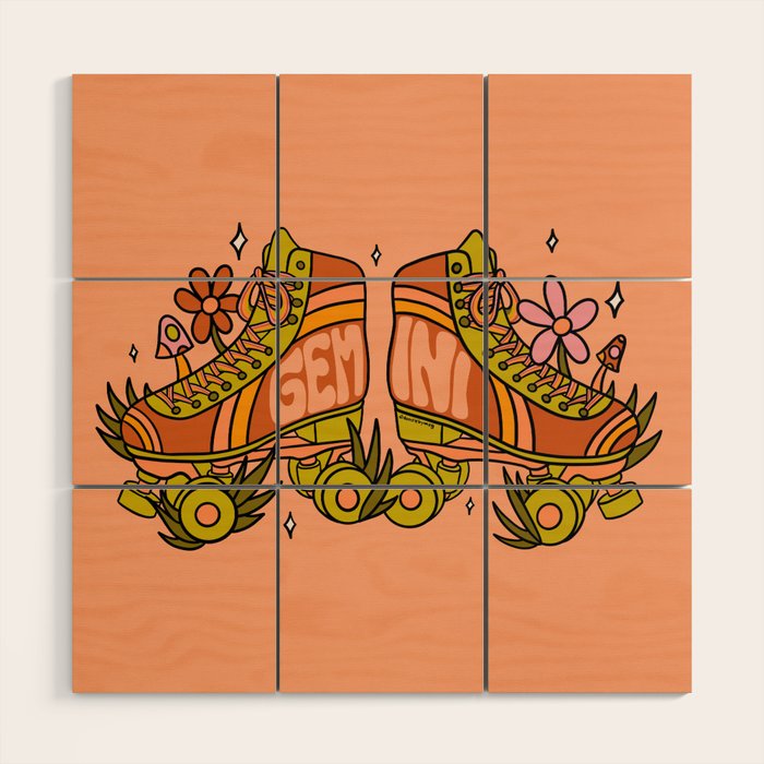 Gemini Roller Skate Wood Wall Art Gallery Image 1