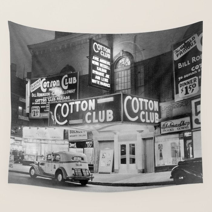 African American Harlem Renaissance Cotton Club Jazz Age Photograph Wall Tapestry Gallery Image 1