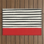 Red Chili x Stripes Outdoor Rug Gallery Image 1