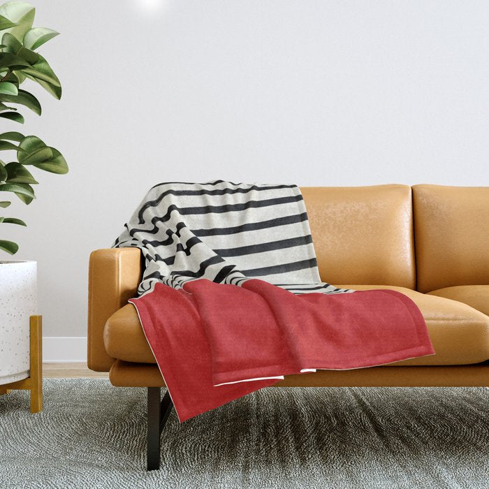 Red Chili x Stripes Throw Blanket