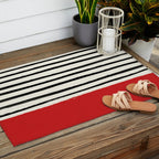 Red Chili x Stripes Outdoor Rug Gallery Image 2