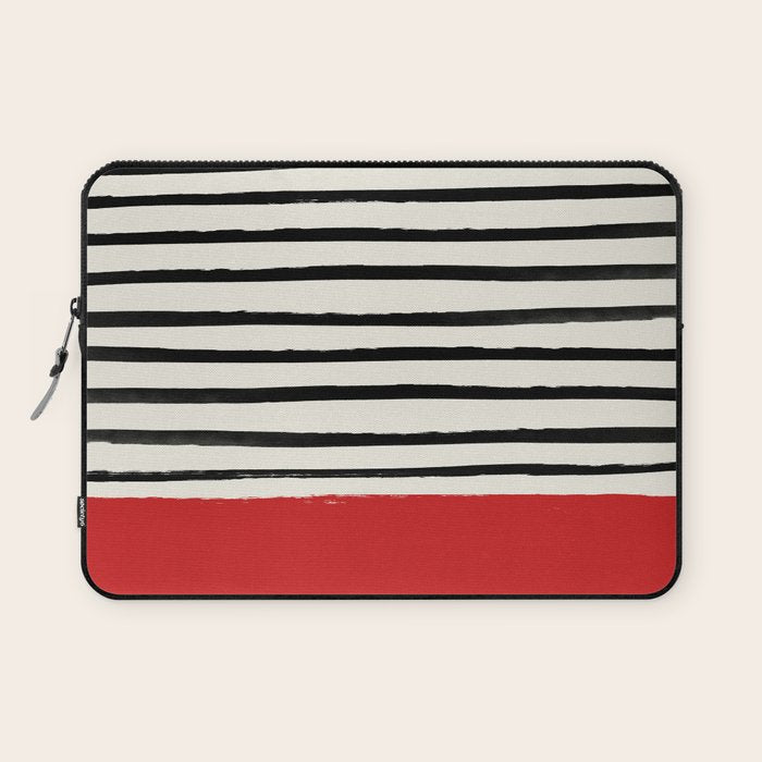 Red Chili x Stripes Laptop Sleeve Gallery Image 1