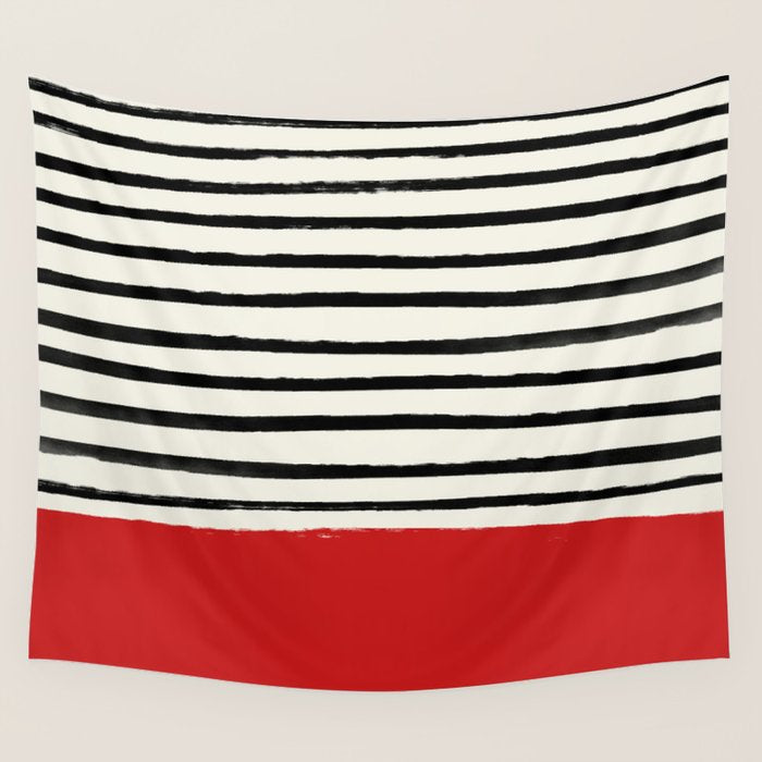 Red Chili x Stripes Wall Tapestry Gallery Image 4