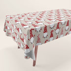 Christmas Gnomes Polka Pattern Tablecloth Gallery Image 1