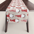 Christmas Gnomes Polka Pattern Table Runner Gallery Image 1