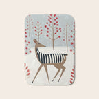 Deer In the Snowy Forest Bath Mat Gallery Image 1