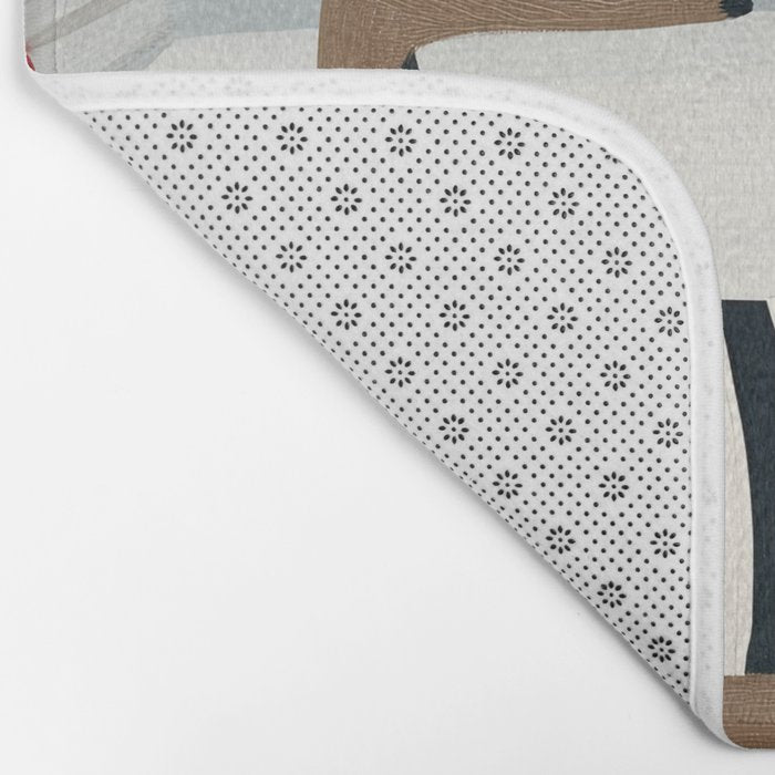Deer In the Snowy Forest Bath Mat Gallery Image 2