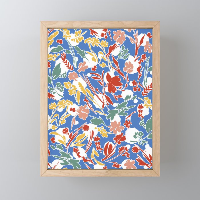 Wild colorful flowery meadow B Mini Art Print Gallery Image 1