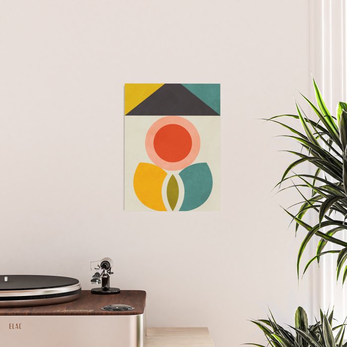 mid century bauhaus geometry large 2 Poster Gallery Image 2