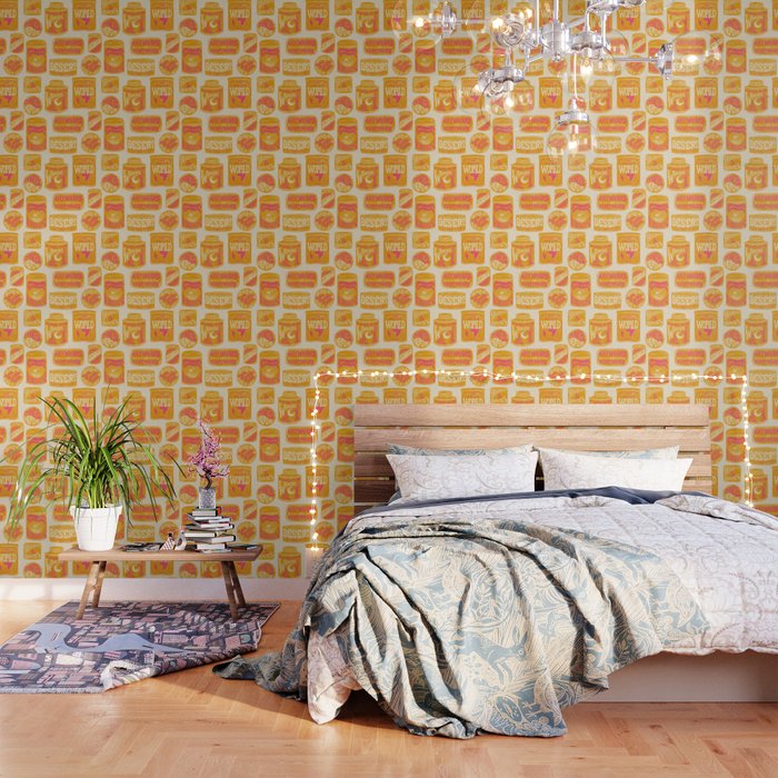 Vagabondâs Cupboard - marigold and pink Wallpaper Gallery Image 3
