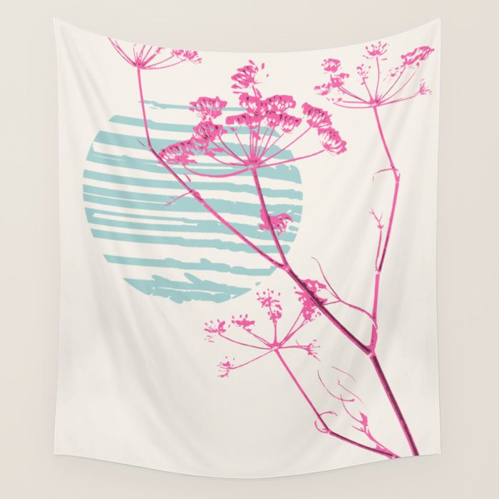 Plant based happyness Fennel still life Wall Tapestry Gallery Image 1