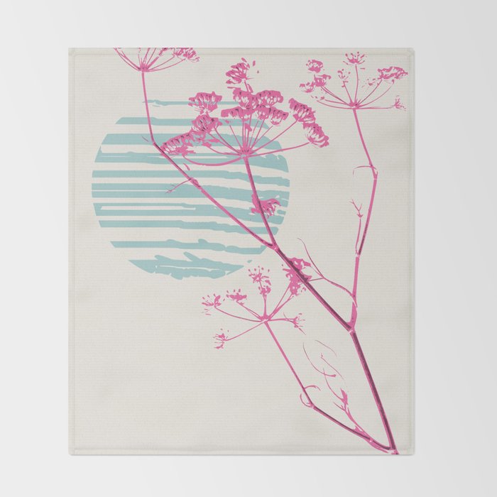 Plant based happyness Fennel still life Throw Blanket Gallery Image 2