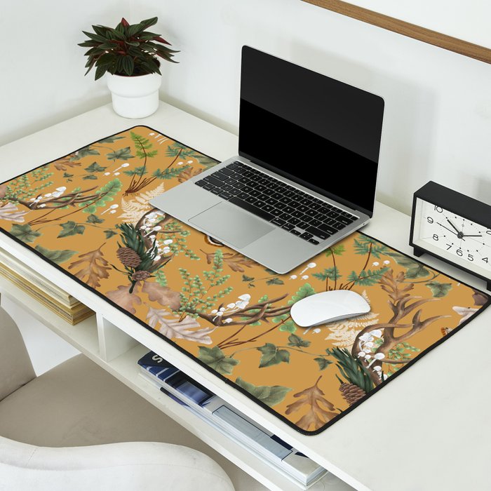 Bohemian Leafy Forest Desk Mat Gallery Image 2