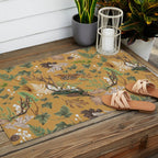 Bohemian Leafy Forest Outdoor Rug Gallery Image 2