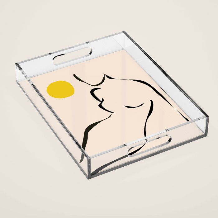 abstract minimal nude Acrylic Tray Gallery Image 1