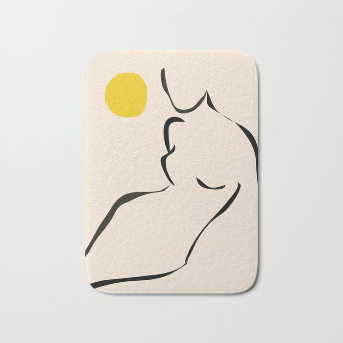 abstract minimal nude Bath Mat Gallery Image 1
