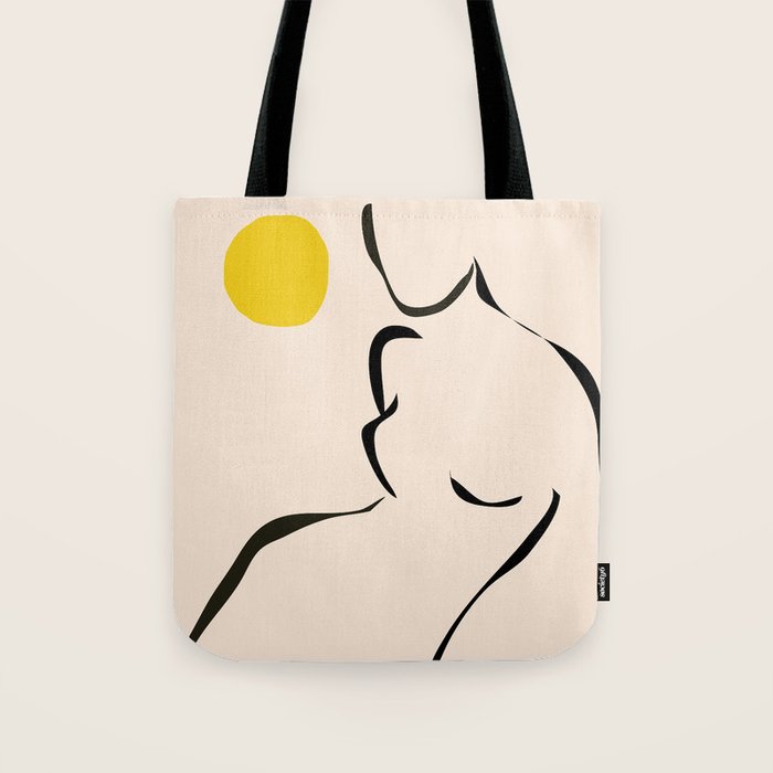 abstract minimal nude Tote Bag Gallery Image 1