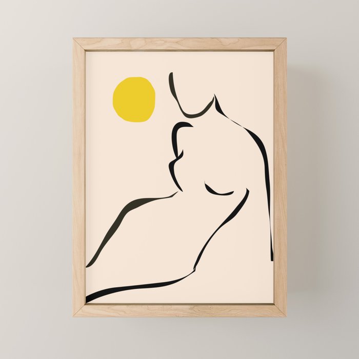 abstract minimal nude Mini Art Print Gallery Image 1