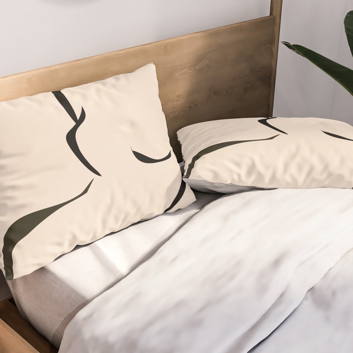 abstract minimal nude Pillow Sham Gallery Image 2
