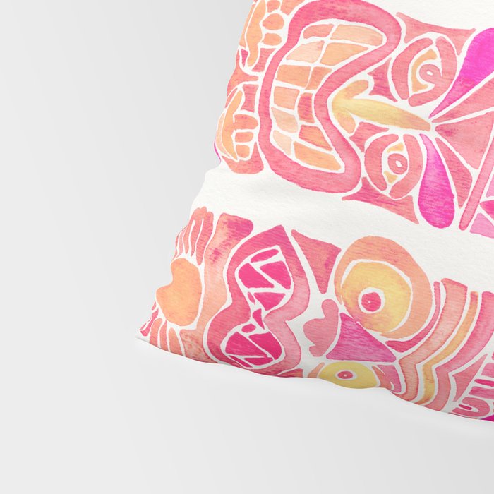 Tiki Totems - Pink Palette Pillow Sham Gallery Image 4