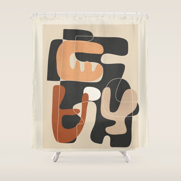 Organic Rhythms 8 Shower Curtain Gallery Image 1