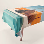 Bison By The Pool In Palm Springs Tablecloth Gallery Image 1