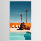 Bison By The Pool In Palm Springs Tablecloth Gallery Image 2