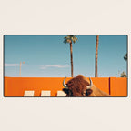 Bison By The Pool In Palm Springs Desk Mat Gallery Image 3