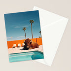 Bison By The Pool In Palm Springs Stationery Card Gallery Image 2