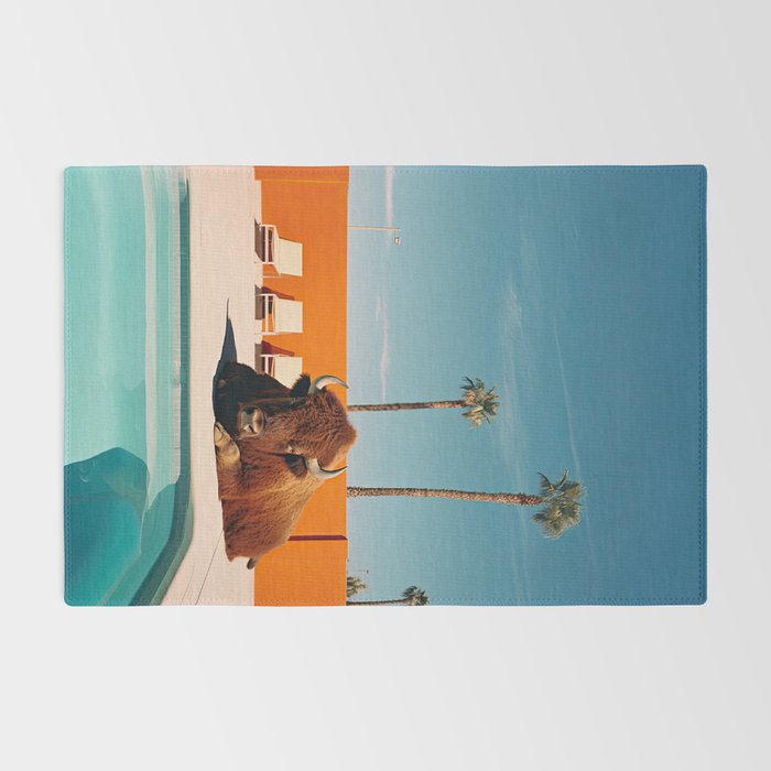 Bison By The Pool In Palm Springs Rug Gallery Image 2