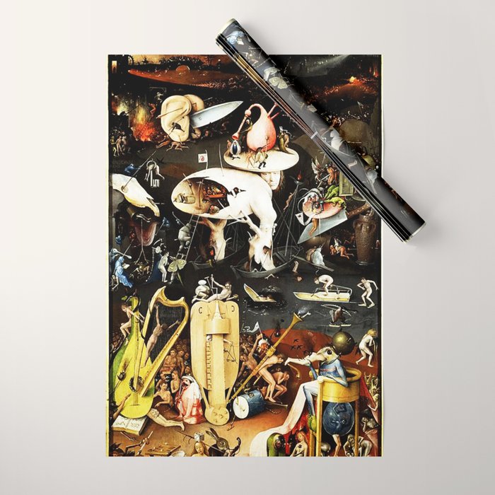 Bosch Garden Of Earthly Delights Panel 3 - Hell Wrapping Paper Gallery Image 1