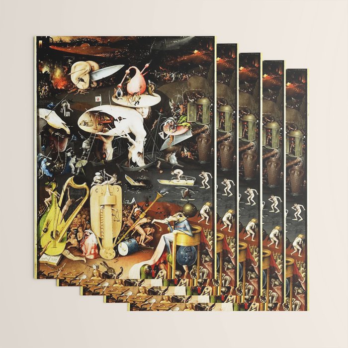 Bosch Garden Of Earthly Delights Panel 3 - Hell Wrapping Paper Gallery Image 3